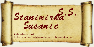 Stanimirka Susanić vizit kartica